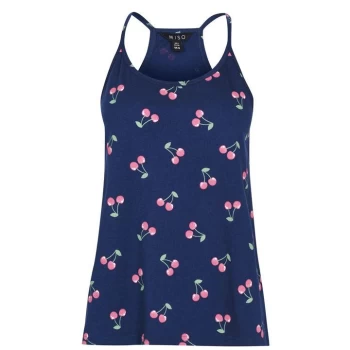 Image of Miso Print Halter Vest Ladies - Navy AOP