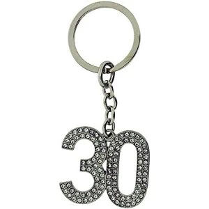 Image of Birthdays by Juliana '30' Crystal Keyring