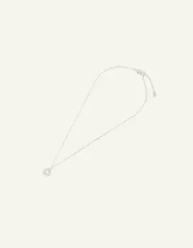 Image of Accessorize Womens Sterling Silver-Plated Circle Pendant Necklace