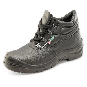 Image of Click Footwear 4 D Ring Boot With Scuff Cap PU Leather 12 Black Ref