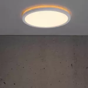 Image of Oja 24 Indoor Entryway Kitchen Plastic Ceiling Light in White (Diam) 24.4cm