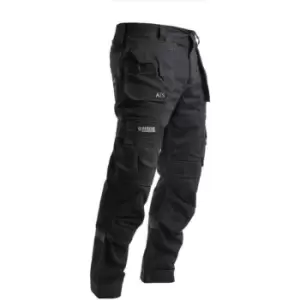 Image of Apache Mens Cavendish Rip Stop Stretch Work Trousers Black 36" 31"