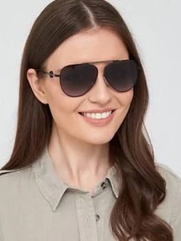 Image of Michael Kors Aviator Sunglasses - Shiny Black
