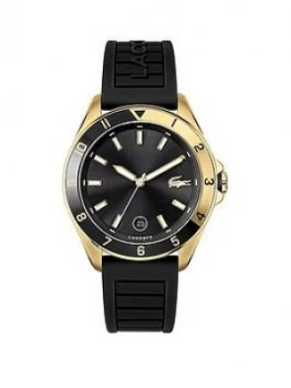 Image of Lacoste Lacoste Tiebreaker Watch With A Yellow Gold Ip Case And Silicone Strap
