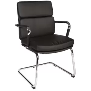 Image of Teknik Deco Faux Leather Visitors Chair - Black