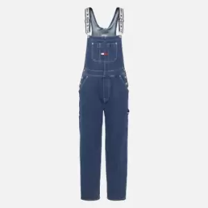 Image of Tommy Jeans Womens Denim Dungarees - Denim Dark - XL