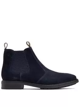 Image of Base London Nelson Suede Boots, Navy, Size 10, Men