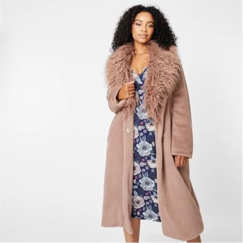 Image of Biba BIBA Faux Shearling Coat - Mink