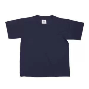 Image of B&C Kids/Childrens Exact 150 Short Sleeved T-Shirt (7-8) (Navy Blue)