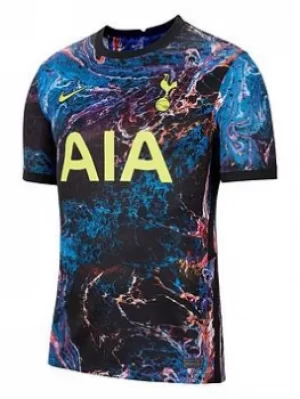 Image of Nike Mens Tottenham 21/22 Away Short Sleeved Stadium Jersey, Black, Size S, Men
