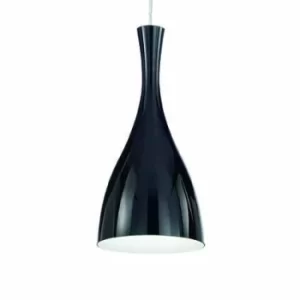 Image of Olimpia 1 Light Dome Ceiling Pendant Black, E27