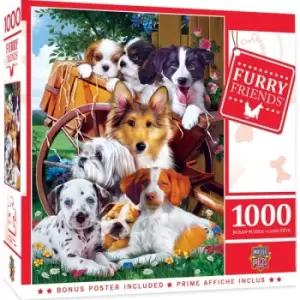 Image of Masterpieces Puzzle Furry Friends Ready for Work Puzzle 1000 piece jigsaw puzzle