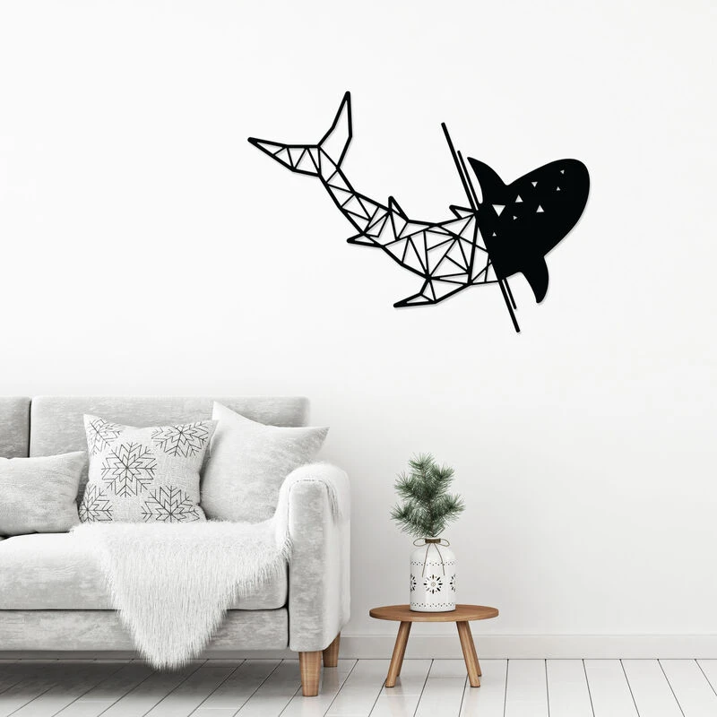 Image of DECORTIE Decortie - metal wall art NO:38 shark - Black - Black M.DK.T.13332.29
