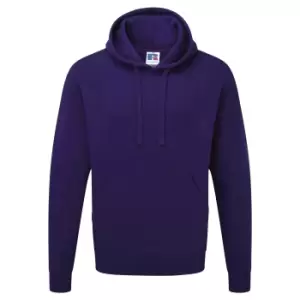 Image of Russell Mens Authentic Hooded Sweatshirt / Hoodie (S) (Purple)