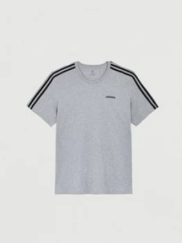 Image of Adidas Plus Size Essential 3-Stripe T-Shirt - Grey