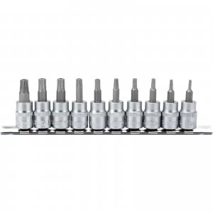 Image of Draper 10 Piece 3/8" Drive TX-Star Socket Bit Set 3/8" 55mm