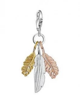 Image of Thomas Sabo Charm Club Triple Feather Charm, One Colour, Women