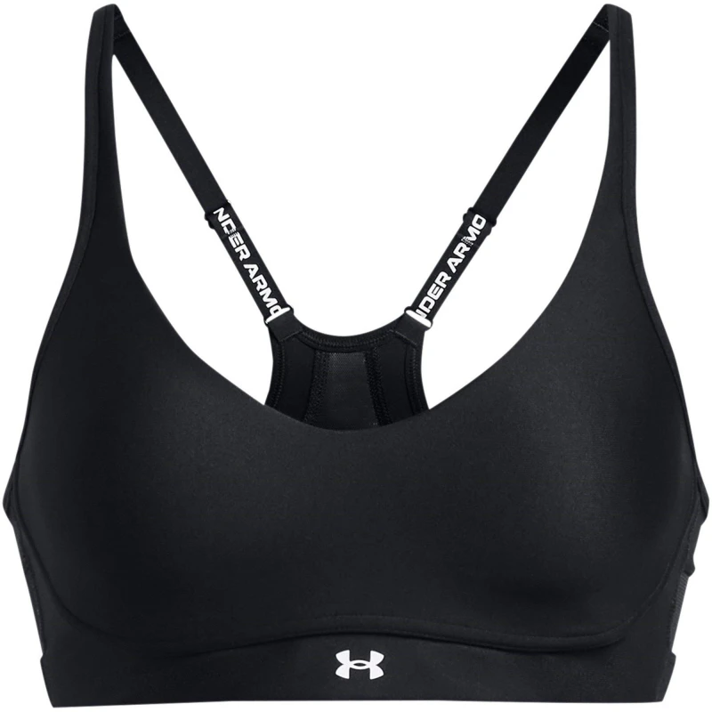 Image of Under Armour Womens Infinity Low Impact Sports Bra Black/White female 10 (S)