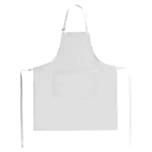 Image of Bistro By Jassz Unisex Lisbon Cotton Bib Apron (One Size) (Snow White)