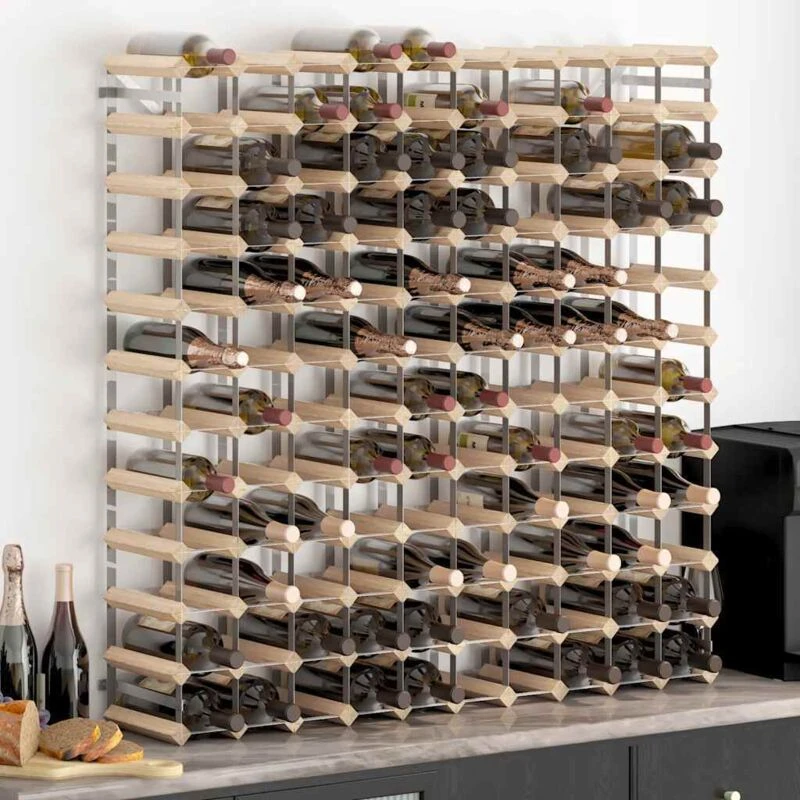 Image of VIDAXL Wine Rack for 120 Bottles Solid Pinewood vidaXL 282472