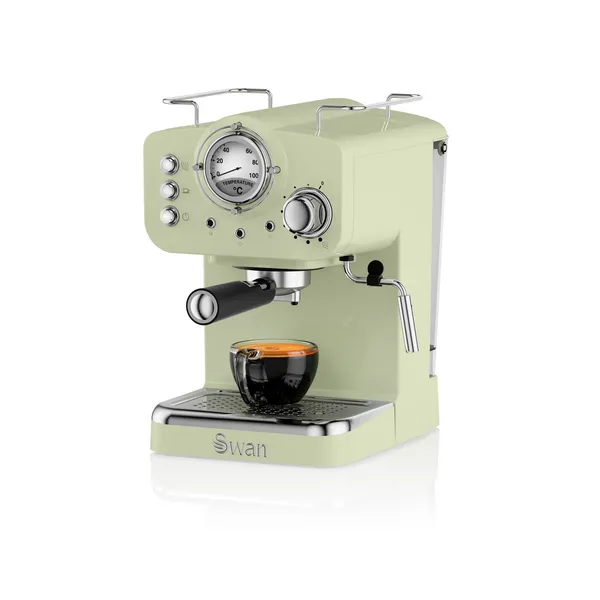 Image of Swan Retro Pump Espresso SK22110GN Coffee Machine - Green 5055322531218