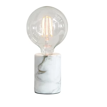 Image of Otto Table Lamp White Marble 1 Light IP20 - E27