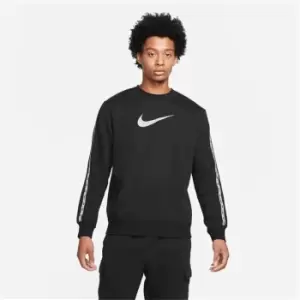 Image of Nike Repeat Fleece Crew Sweater Mens - Black