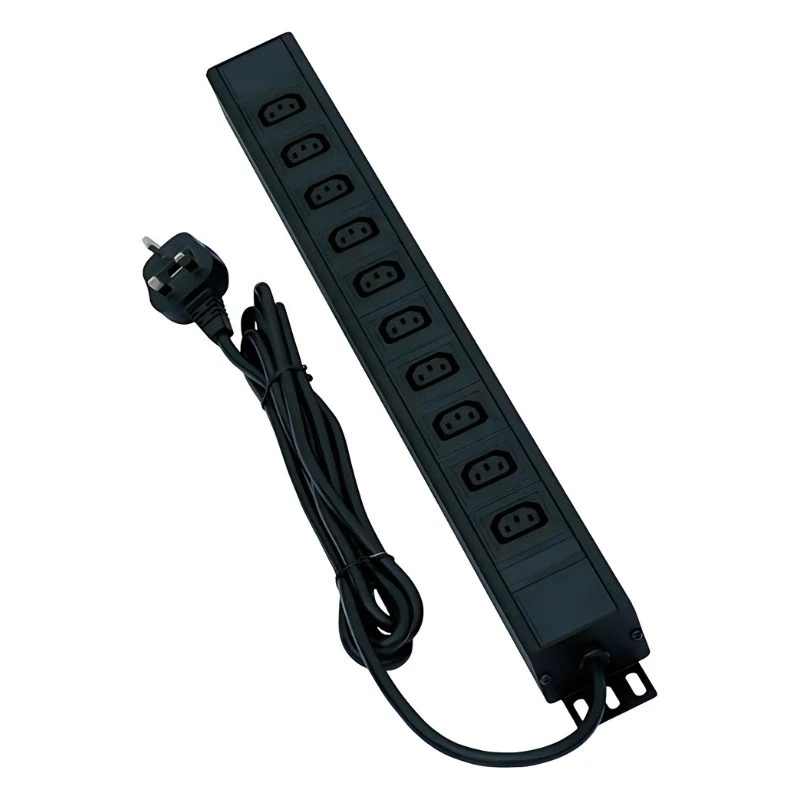 Image of POWERDATA 10 WAY 19" RACK IEC PDU TO 13A PLUG - VERTICAL