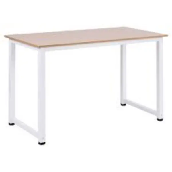 Image of HOMCOM Portland White Metal Frame Office Desk