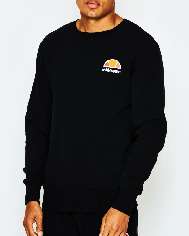 Image of Ellesse Mens Diveria Sweatshirt in Black Size: Medium Black Male M