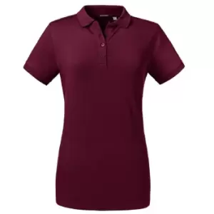 Image of Russell Womens/Ladies Tailored Stretch Polo (2XL) (Burgundy)