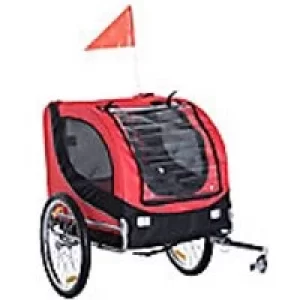 Image of PawHut Pet Trailer Black, Red 730 mm x 1300 mm x 900 mm