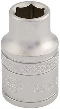 Image of Draper 3/8" Square Drive 6 Point Metric Socket (8mm) 16533