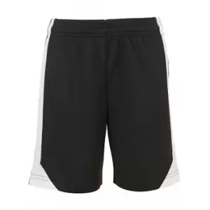 Image of SOLS Mens Olimpico Football Shorts (M) (Black/White)
