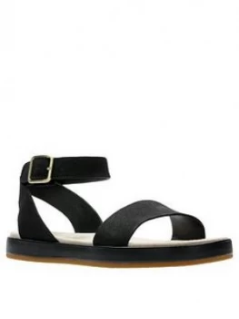Image of Clarks Botanic Ivy Flat Sandal - Black
