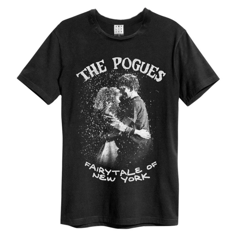 Image of Amplified Amplified Men Fairytale Of New York The Pogues T-Shirt in Black Size: X-Small Black XS Male 5063852067787