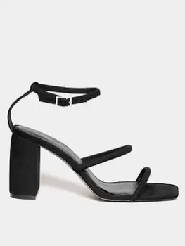 Image of Long Tall Sally Multi Strap Block Heel Black, Size 12, Women