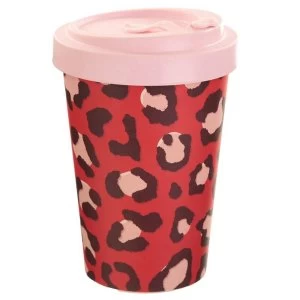 Image of Wild Life Animal Print Reusable Screw Top Bamboo Composite Travel Mug