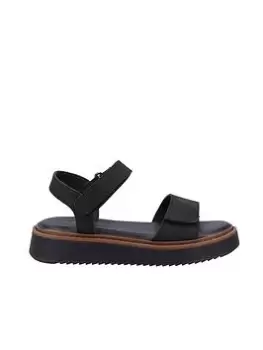 Image of Hush Puppies Mini Cassie Sandals - Black, Size 3 Older