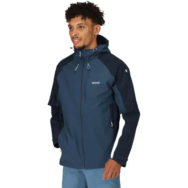 Image of Regatta Mens Britedale Waterproof Breathable Jacket Coat L - Chest 41-42' (104-106.5cm) Blue Wing/Navy RMW365-785-L