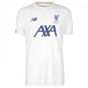 Image of New Balance Liverpool Pre Match Shirt 2019 2020 Mens - White