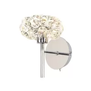 Image of Luminosa , 1 Light G9 Switched Wall Lamp With Polished Chrome And Crystal Shade