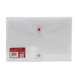 Image of Concord Stud Wallet File Translucent Polypropylene Foolscap Clear Pack