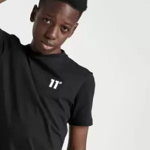 Image of Junior Core T-Shirt Small Logo - Black - 8-10 Years