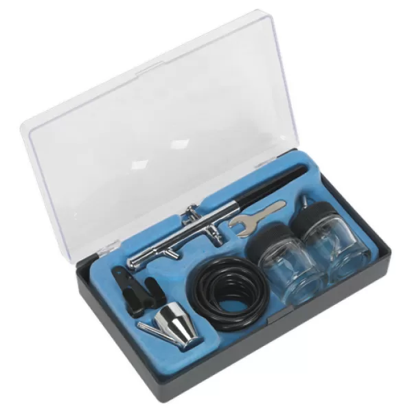 Image of Genuine SEALEY AB932 Air Brush Kit Professional without Propellant