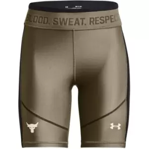 Image of Under Armour Project Rock HeatGear Bike Shorts Womens - Green