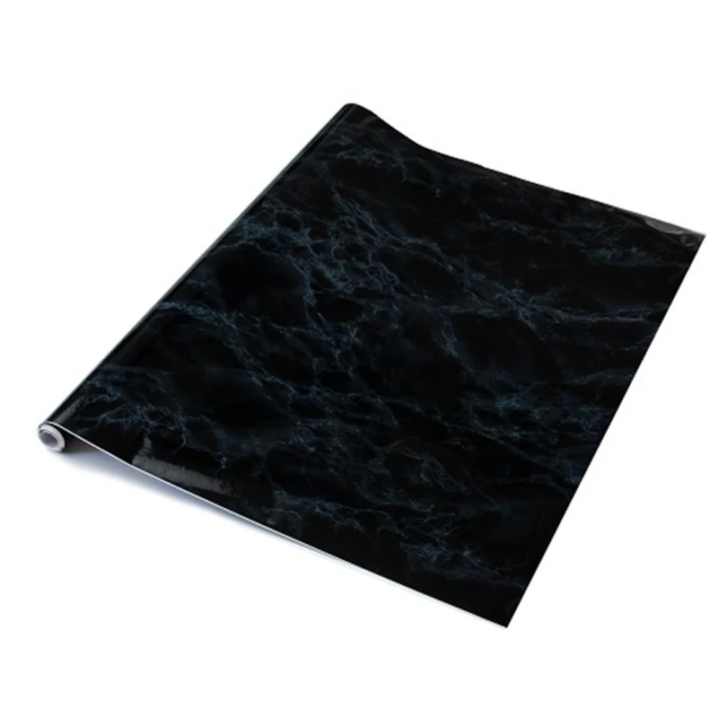 Image of D-C-Fix Marble Black Self Adhesive Vinyl Wrap Film Size: 675mm x 10000mm Black Unisex 675mm x 10000mm