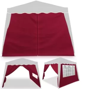 Image of Gazebo Side Panel 22Pcs Set Red 3x3m