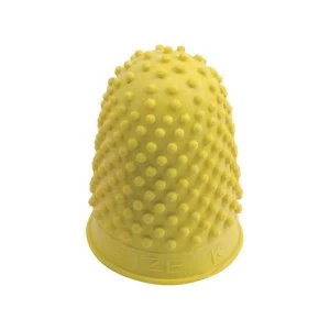 Image of Quality Rubber Large Thimblette Rubber for Note counting Page turning Size 2 Yellow Pack of 10