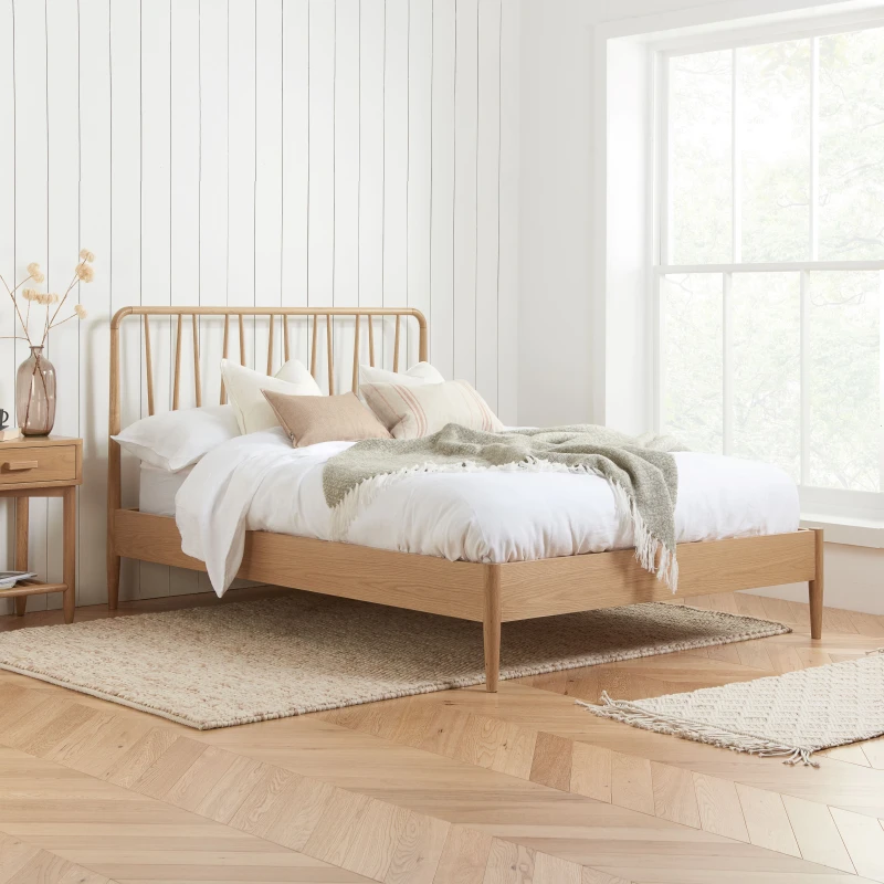 Image of Birlea Jesper 4ft6 Double Oak Wooden Bed Frame